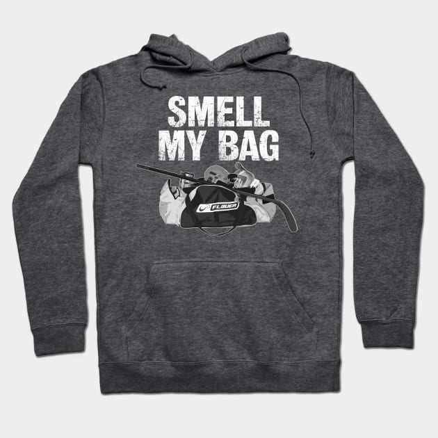 Smell My Bag (Hockey Stench) Hoodie by eBrushDesign